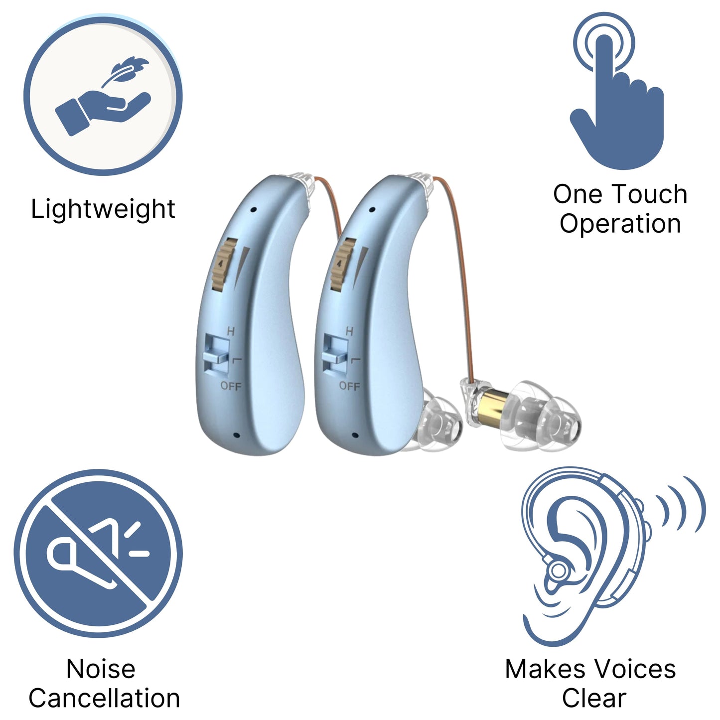 Clairons™️ ClearSound Rechargeable Hearing Aids (Pair Of 2)
